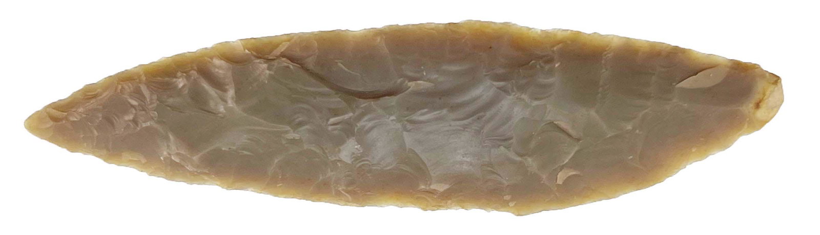 4 1/8" Harahay.  Wilson Co, TX.   Georgetown Chert.  Nice.  Black COA (1 of 3)
