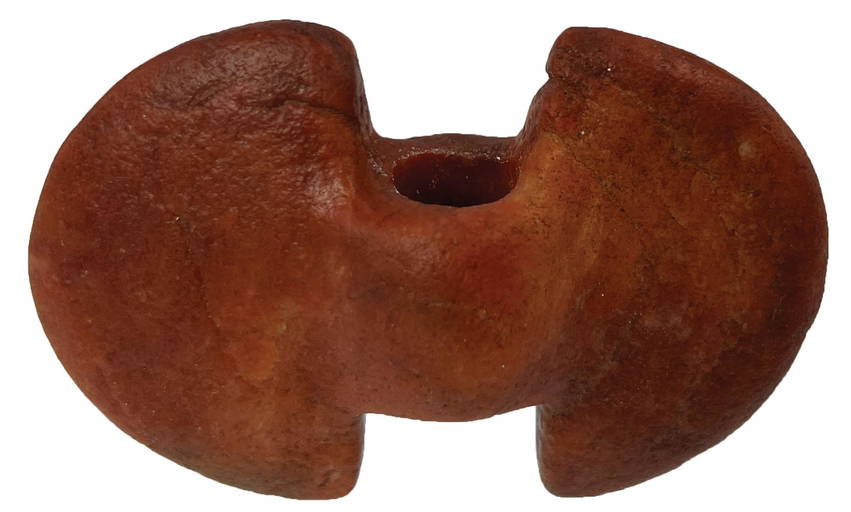 3 5/8" Quartz Butterfly Bannerstone. Brown Co, IL. Well made. A nicely