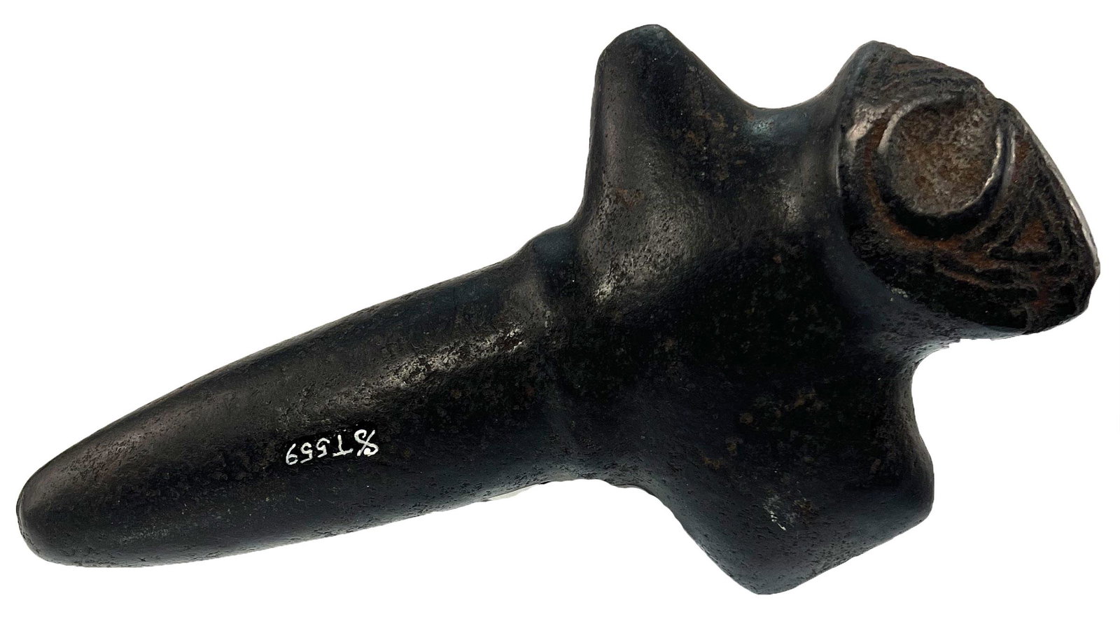 9 3/4" Taino Monolithic Axe.  Hispaniola (Dominican Republic).  Rare form in any  culture.  Highly (1 of 3)
