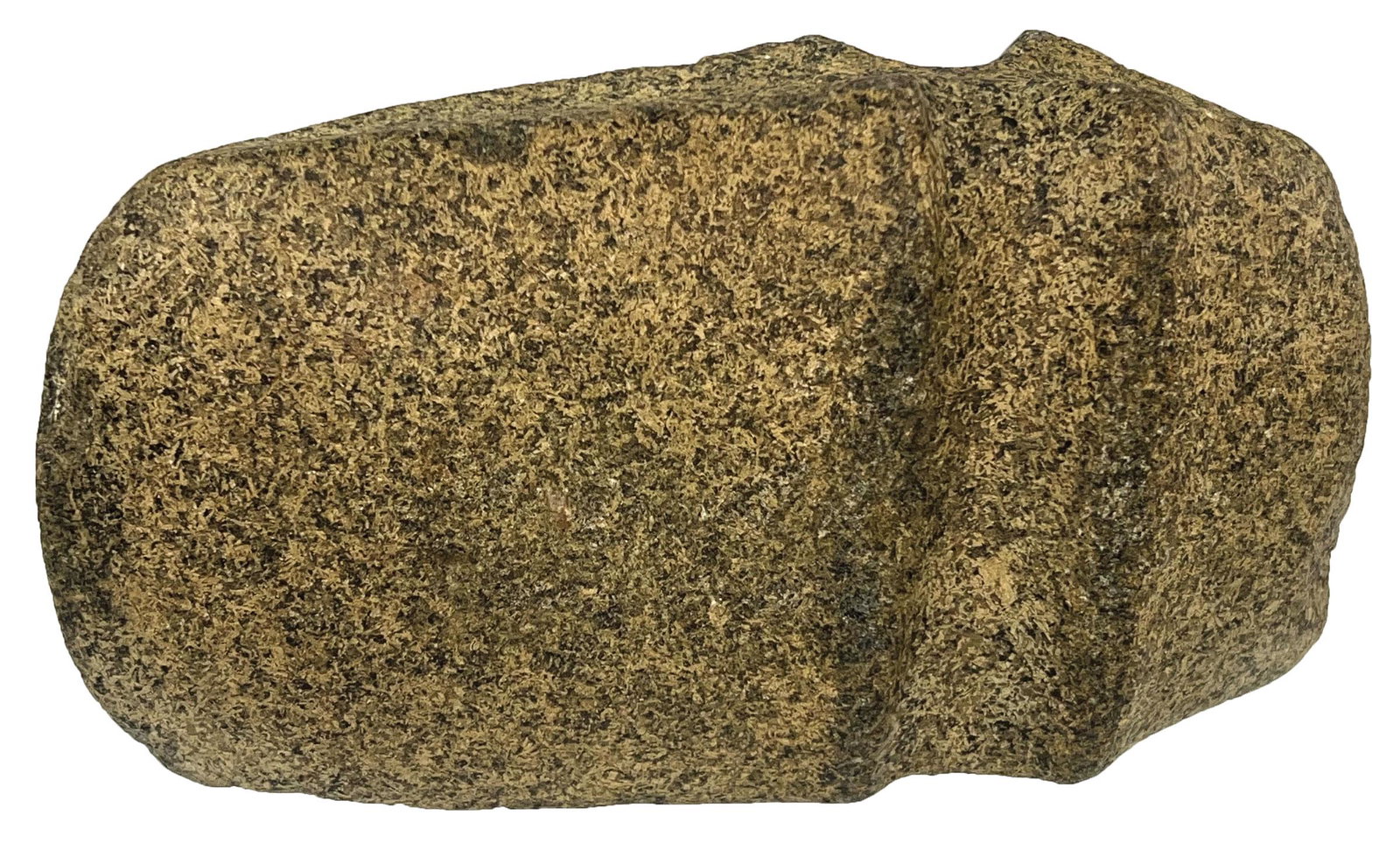 7 1/8" 3/4 Groove Axe. An old Billy Bush Axe. Brown Co, IL. Heavily fluted: 7 1/8" 3/4 Groove Axe. Brown Co, IL. Heavily fluted top, slant groove. Well shaped and in good condition with just a few small dings. Tan Granite with black spotting. And old Billy Bush (BB) Axe