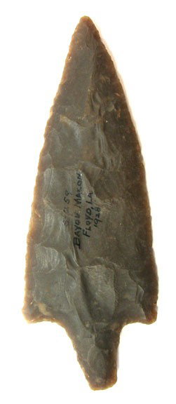 5 7/8" Wolf Lake. LA. Ex-Townsend. Davis Paper: 5 7/8" Wolf Lake Point. Bayou Macon, LA. Ex-Driskell, Earl Townsend. Perino, Partain, Davis G9 Papers