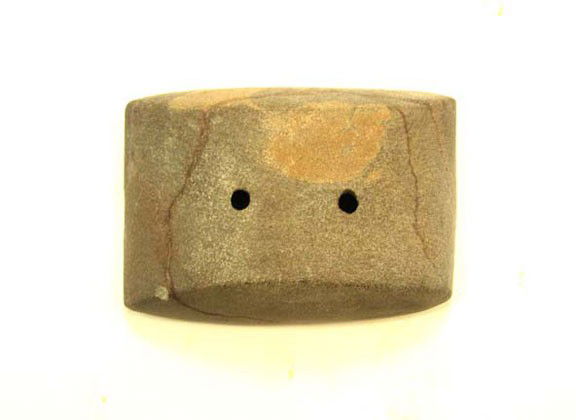 2 3/4" Keeled Gorget. OH. Davis G8 Paper: 2 3/4" Keeled Gorget. OH. Dense sandstone. Few nicks on back side. Davis G8 Paper