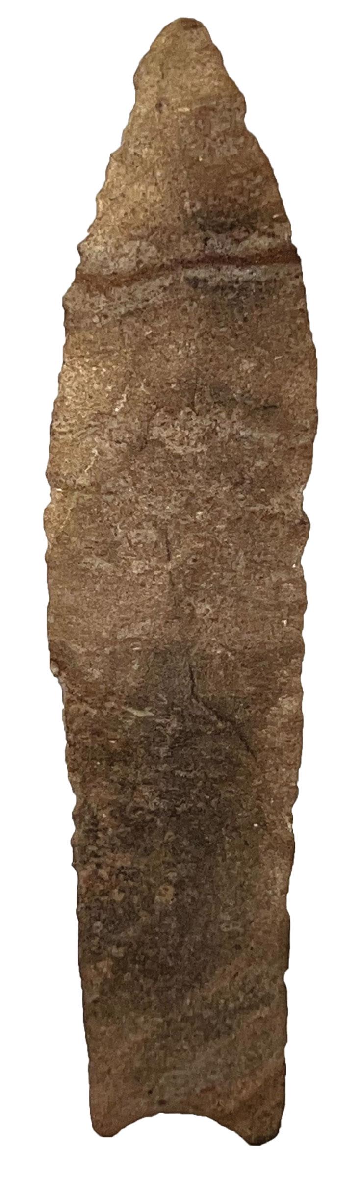 3 7/16" Agate Basin.  Rogers COA. Tulsa Co, OK.  Very thin with ground base. (1 of 3)