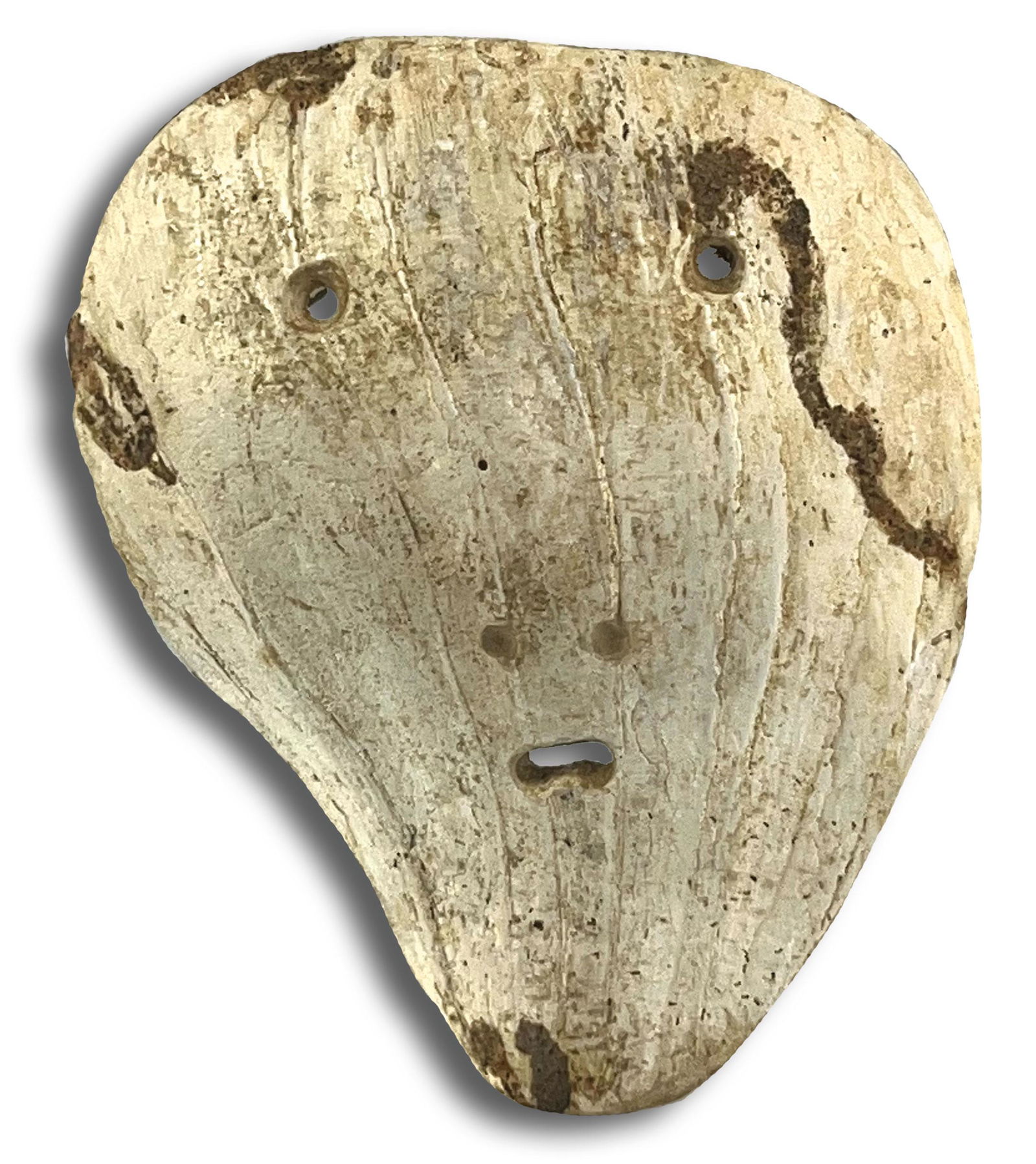 3 3/8" Miniature Shell Maskette.  Mason Co, WV.  Perino COA.  Found in 1961. (1 of 4)