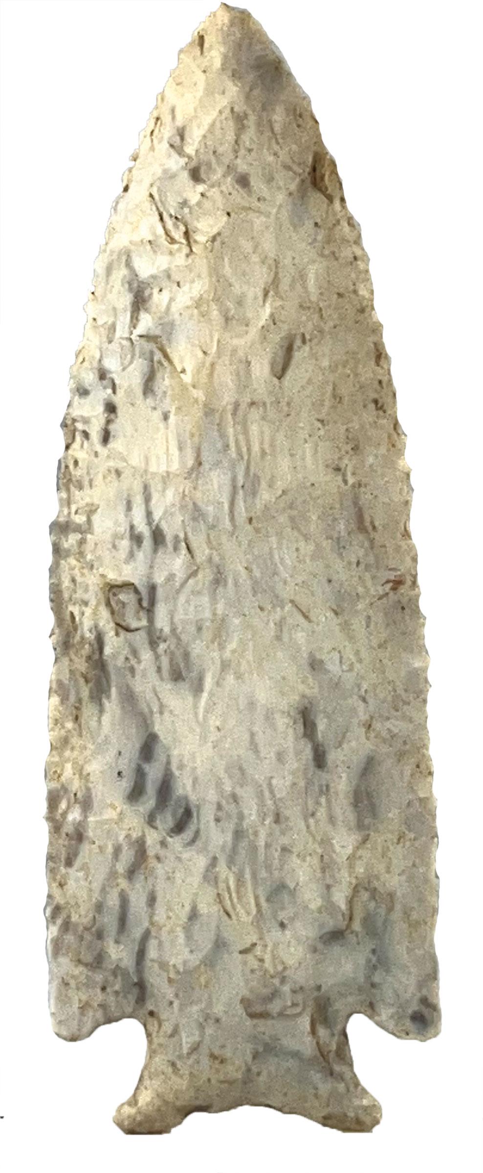 4 11/16" Knobbed Hardin.  Rogers COA.  Schuyler Co, IL.  Found by Carl Thomson. (1 of 3)