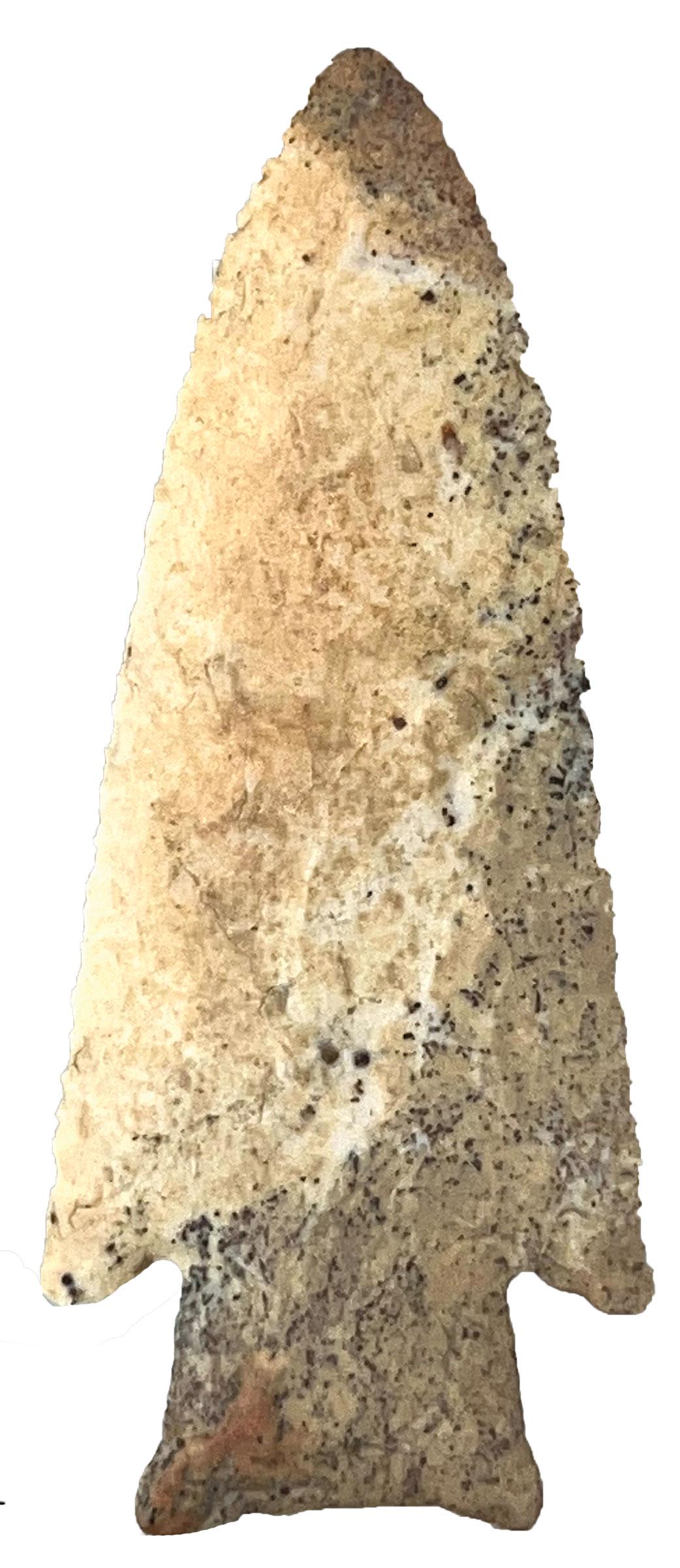 3 7/8" Avon Chert Hardin.  Rogers COA.  Fulton Co, IL.  Glossy, blue spotted Avon. (1 of 4)