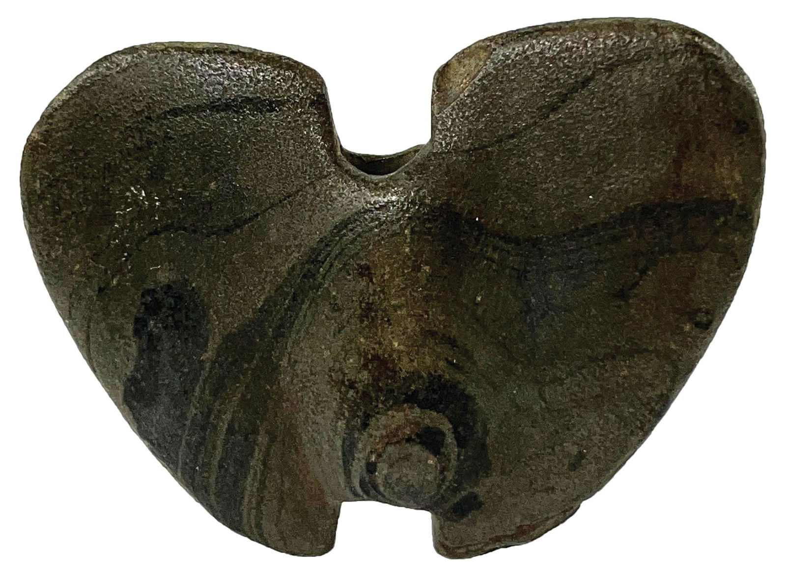 3" Double Notch Wing Bannerstone.  Bennett COA.   OH.  Ex-Charlie (Modoc) Smith. (1 of 5)