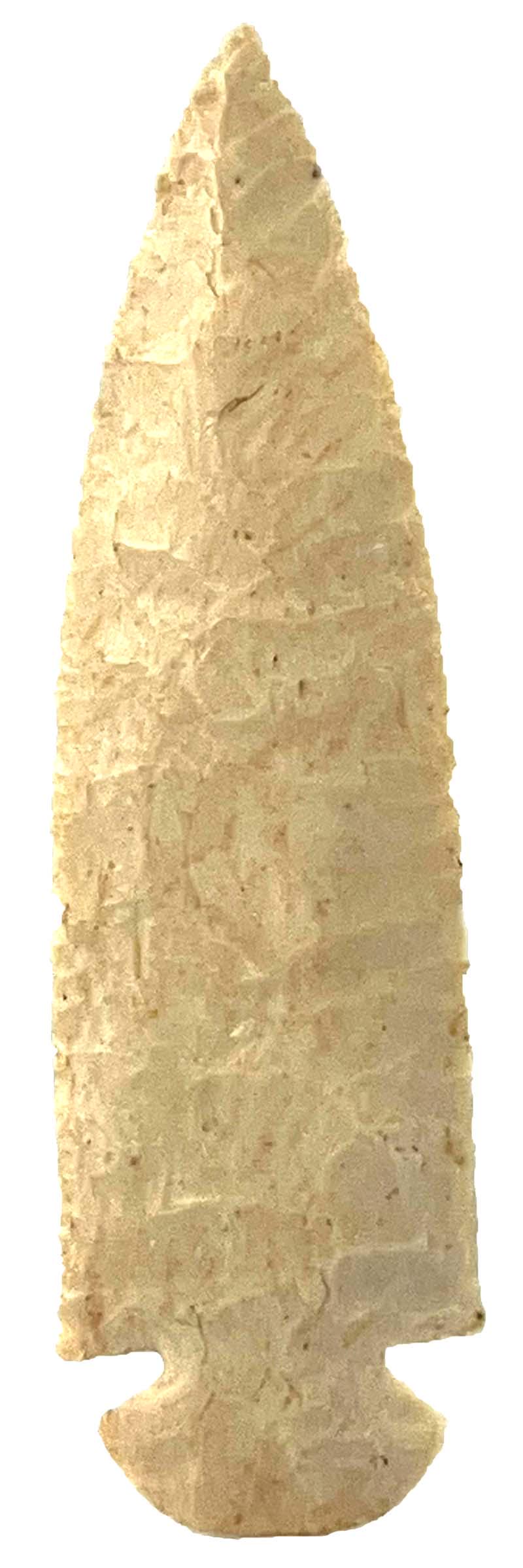 4 3/4" Dovetail.  Missouri.  Glossy white Burlington.  Superb flaking.  COA (1 of 5)