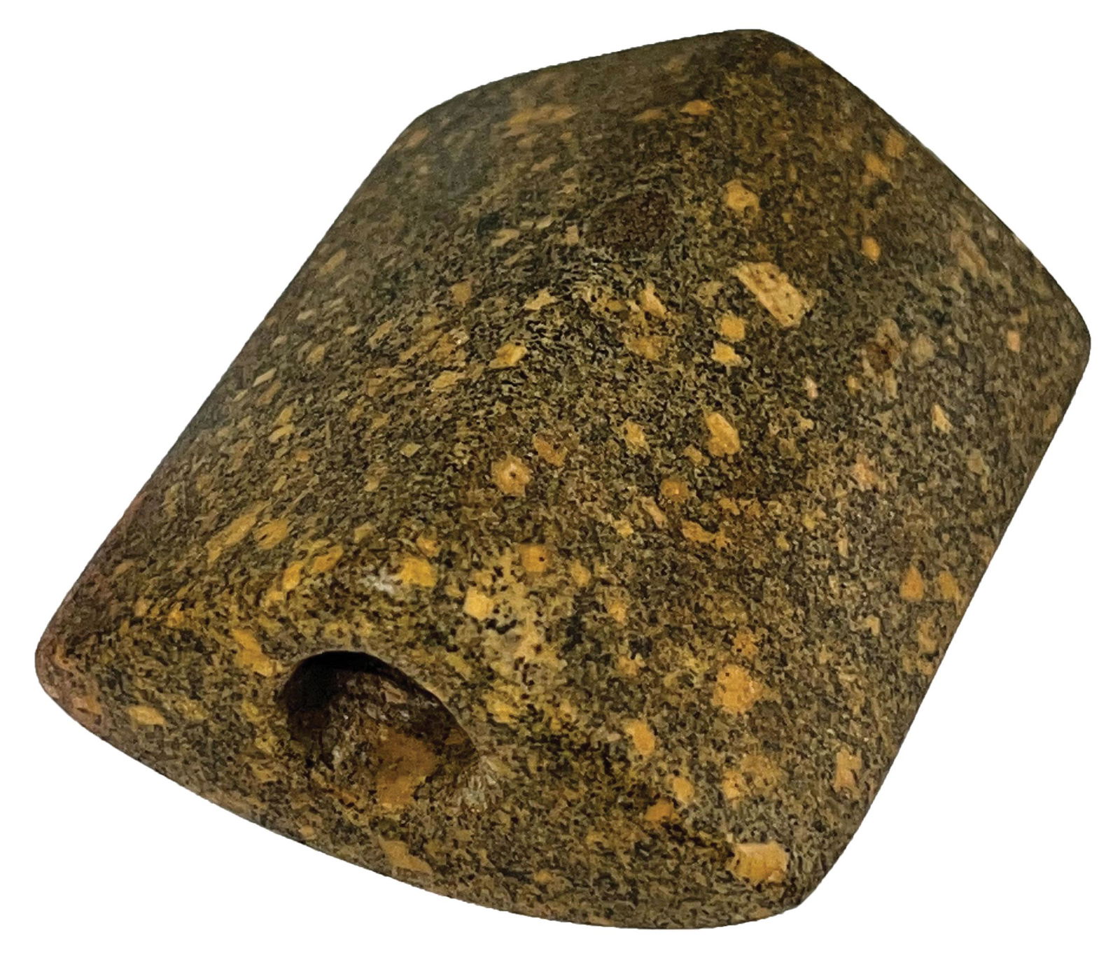 2 1/2" Triangular Bannerstone.  IN.  Porphyry.  Finely polished.  COA (1 of 8)