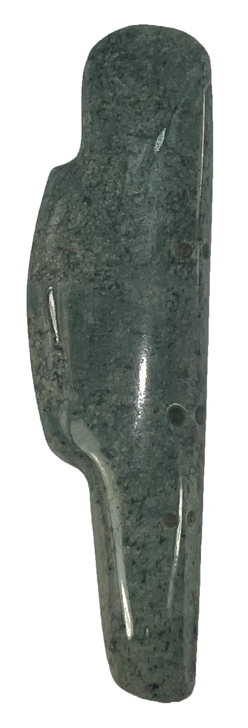 5 3/4" Jadeite Axe Effigy.  MX.  Has been cleaned and buffed to original luster. (1 of 2)