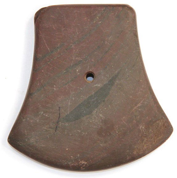 2 1/4” Flared Pendant. Shelby Co, OH. Brown Slat: 2 1/4” Flared Pendant. Shelby Co, OH. Brown Slate