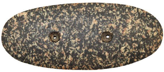 4 3/4” Speckled Hardstone Gorget. AE Pustmueller: Sale Highlight. 4 3/4” Speckled Hardstone Gorget. White Co, IL. Ex-Pipes, Delime (#9039) and the very old AE Pustmueller Collection. Beautiful hardstone. Davis Paper