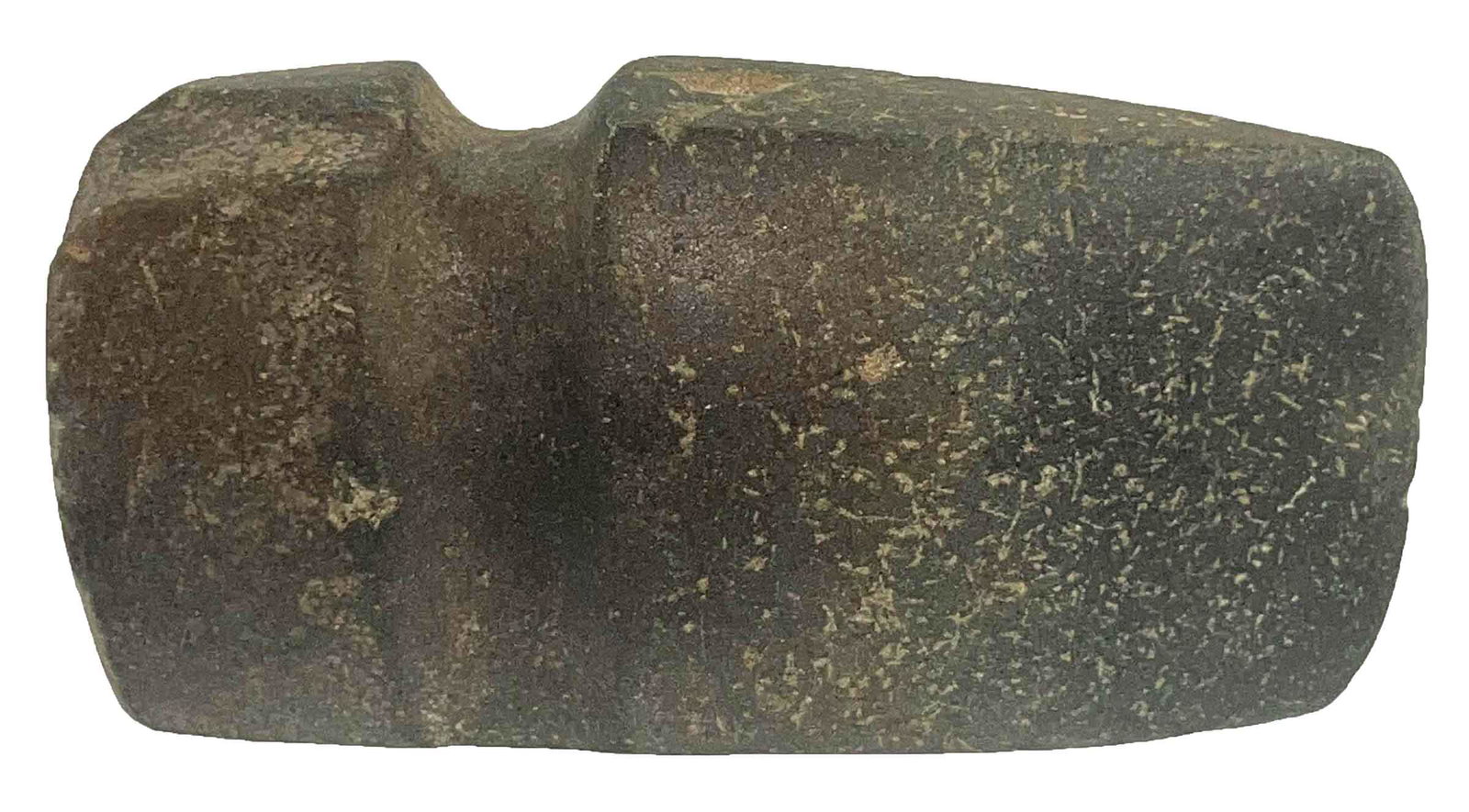 4 3/4" 3/4 Groove Square Axe. Stoddard Co, MO. Very good condition. Ex-Dr. John Ryan: 4 3/4" 3/4 Groove Square Axe. Stoddard Co, MO. Very good condition, a few scuffs. Nicely polished greenstone. Ex-Dr. John Ryan