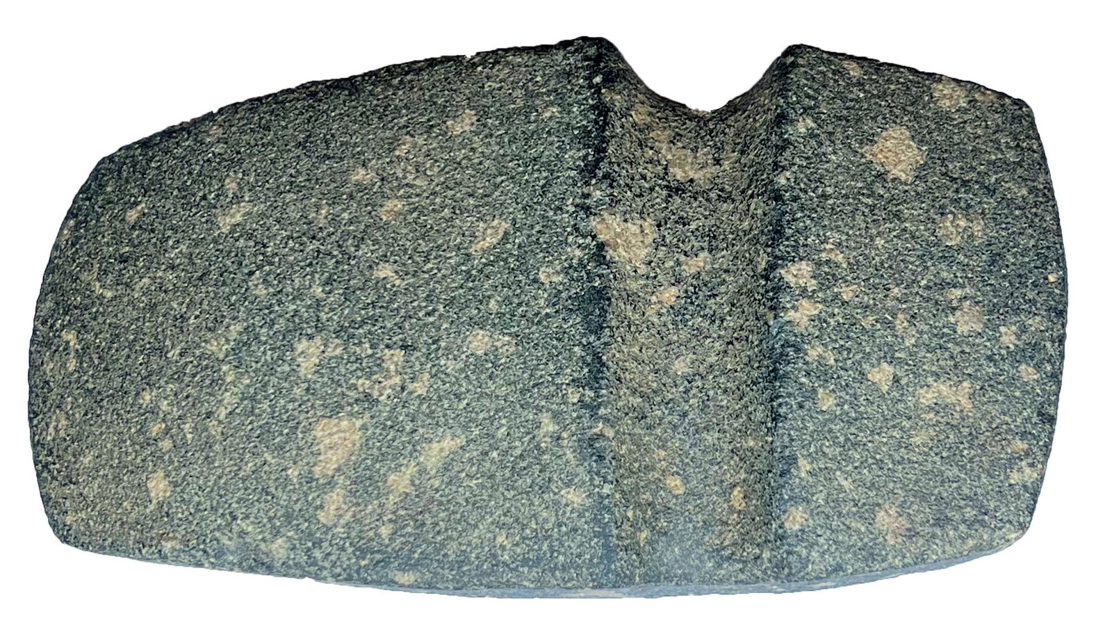 7 3/4" 3/4 Groove Porphyry Axe. Well pictured in 1986 Prehistoric American. Dale Roberts: 7 3/4" 3/4 Groove Porphyry Axe. Pettis Co, MO. Fine condition, nicely weathered Porphyry. Excellent symmetry, crisp lines. Well pictured in 1986 #3 Prehistoric American, p28. Ex-Dale and Betty Roberts