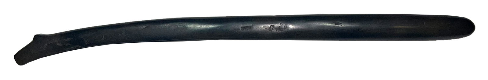 23 1/2" "Slave Killer". Columbia River area, Washington. Pictured in Feb. 2015 PAQ: 23 1/2" "Slave Killer". Columbia River area, Washington. Large, well polished black Hardtone. Very fine condition with only a few small worn over scuffs. Pictured in Feb. 2015 Prehistoric Antiquities 