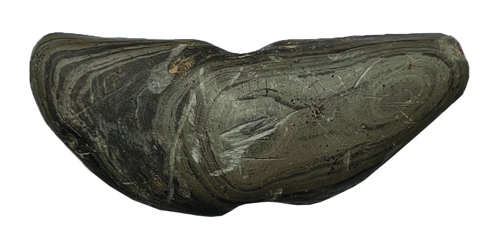 4 3/8" Slate Wing Banner. Hancock Co, IN. Nicely banded. Good condition, few small scuffs: 4 3/8" Slate Wing Banner. Hancock Co, IN. Nicely banded. Good condition, few small scuffs. Ex-Jeff Hunt
