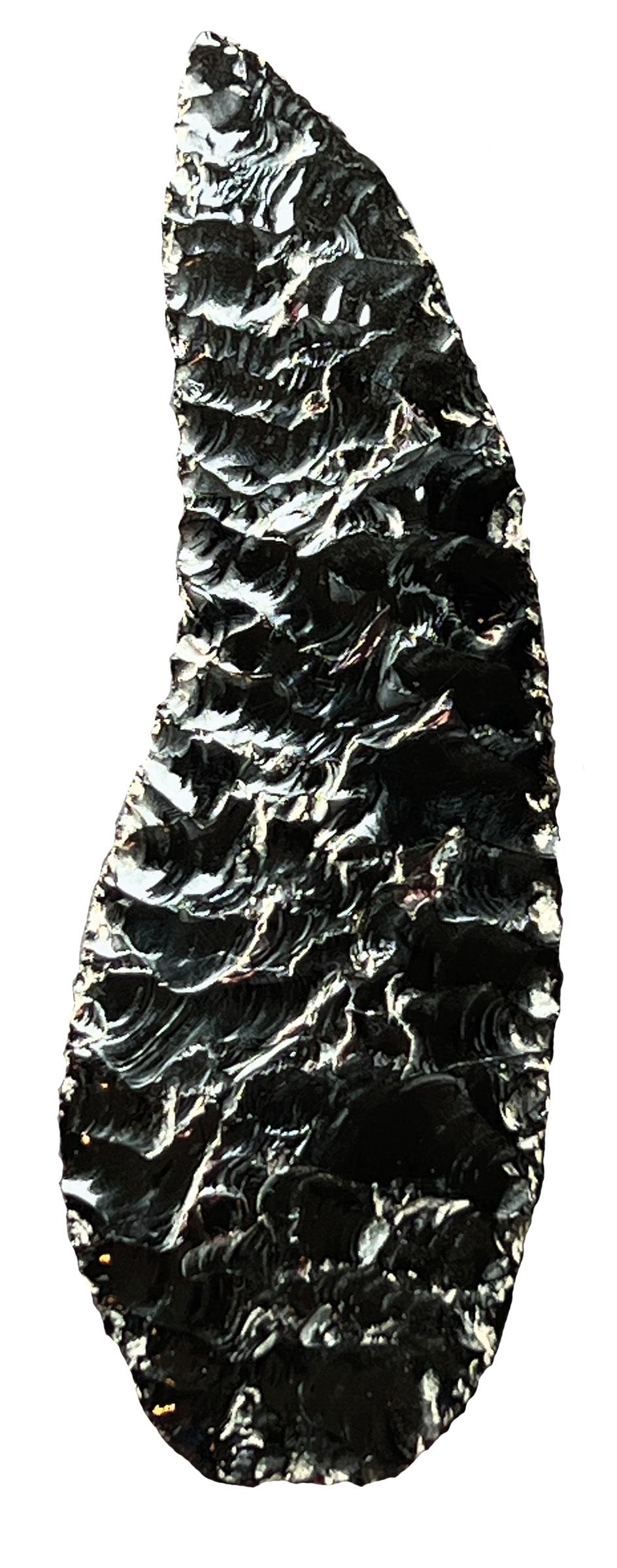 2 Obsidian Blades. 6" and 6 1/2". Marked Washoe Co, NV. Mixed reviews.: 2 Obsidian Blades. 6" and 6 1/2". Marked Washoe Co, NV. Mixed reviews. Selling "as-is". Very thin and well made