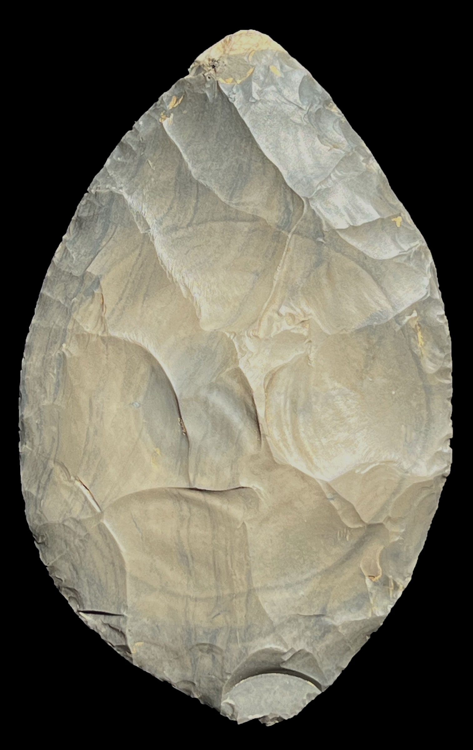 5 1/4" Hornstone Cache Blade.  Hardin Co, KY.  Hornstone vivid Bullseye.  Ex-Dale Rector (1 of 2)