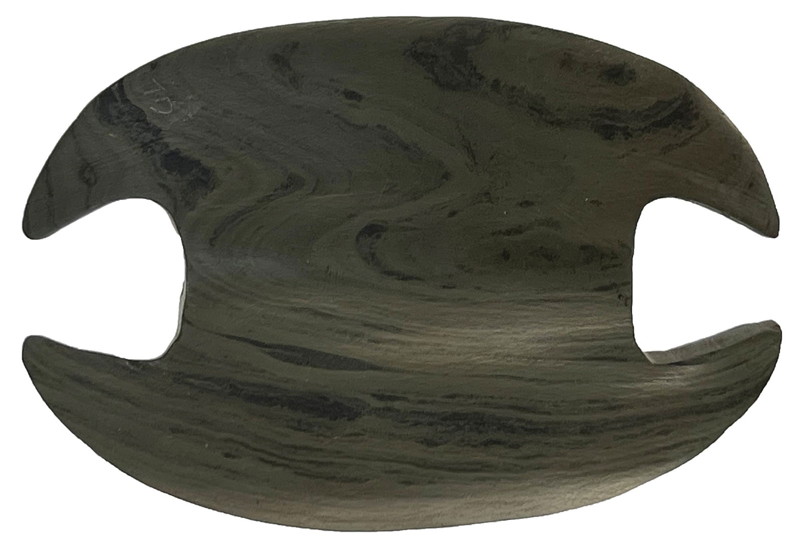 5" Notched Ovate Bannerstone. Ohio. Nicely Banded. Ex Tom Davis And