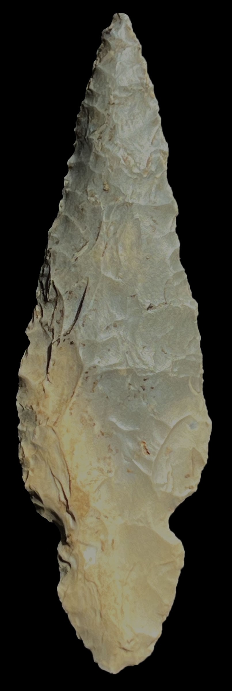 3 3/4" Fulton Turkeytail. Hornstone.  Thin, good condition.  Ex-Dale Rector (1 of 2)