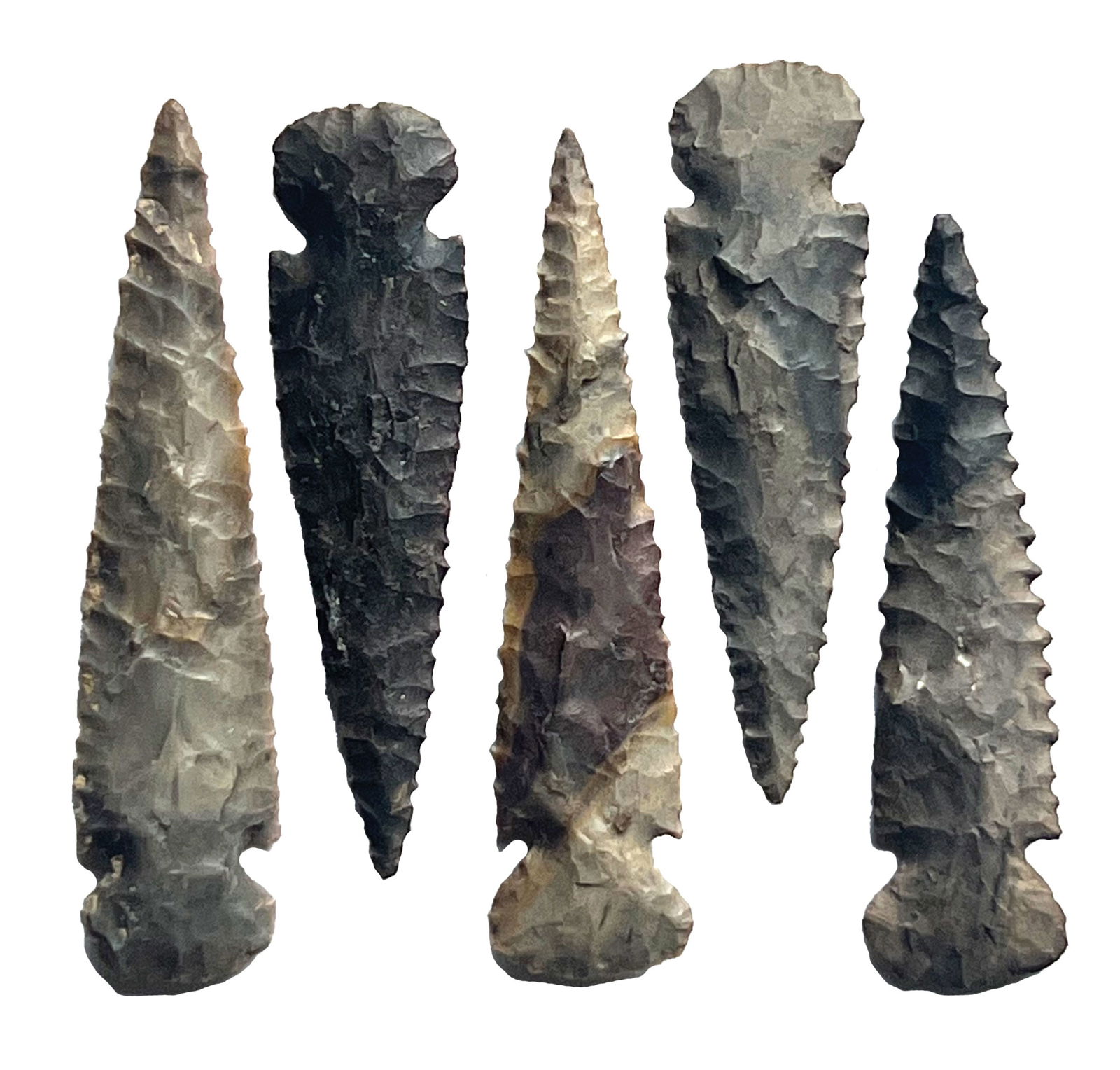 5 1 1/2" to 1 3/4" Dardanelle Side Noch Points. Ex-Ken Partain (1 of 2)