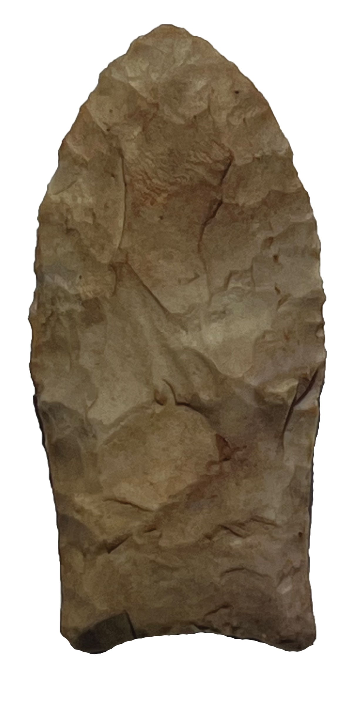 2 1/8" Hazel Clovis. Cream Fossil Chert. Ex Ray Franks. Jackson COA (1 of 3)