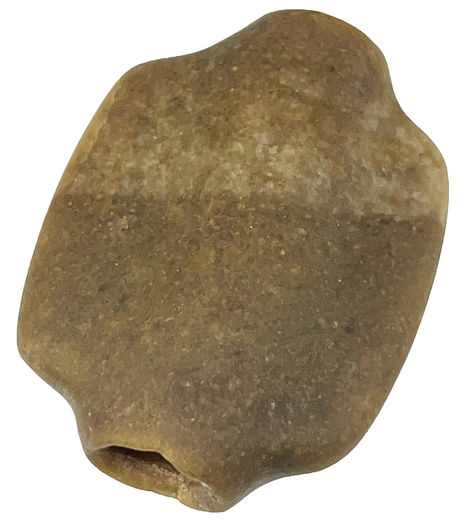 2 5/8" Yellow/Brown Quartzite Bottle Bannerstone.  Monroe Co, IL.  Found in the late 1800s.  COA (1 of 5)