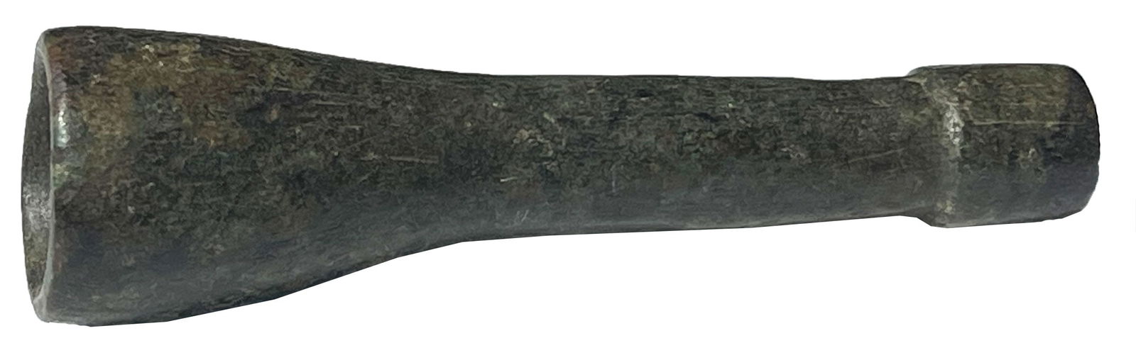 6 5/16" Wineglass Tube Pipe. Green Chlorite/Steatite. California. Jackson COA (1 of 5)