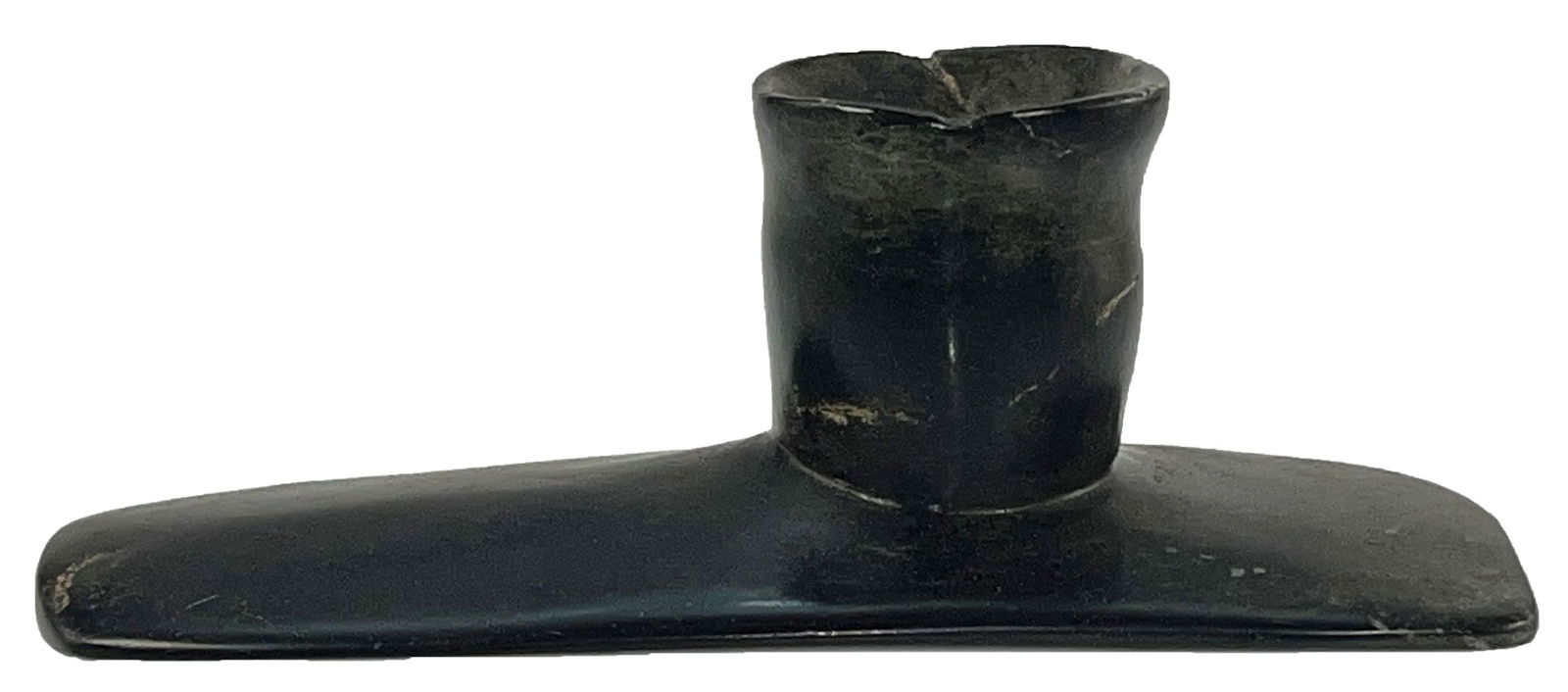 6" Moniter Pipe.  Washington Co. VA.  Chlorite.  Bowl is broken and glued.  Ex-Rod Morgan (1 of 7)