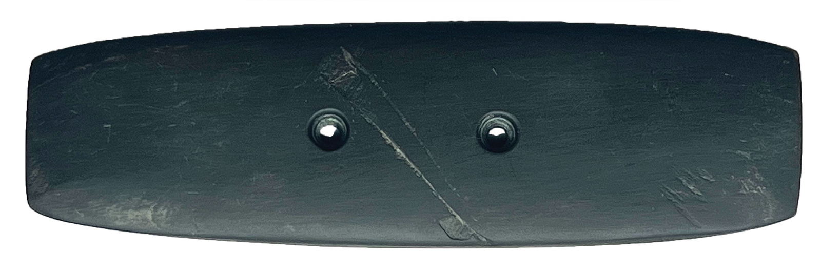 6" Glacial Kame Gorget.  Preble Co, OH.  Graceful, highly polished Slate.  Ex-Cameron Parks, (1 of 3)