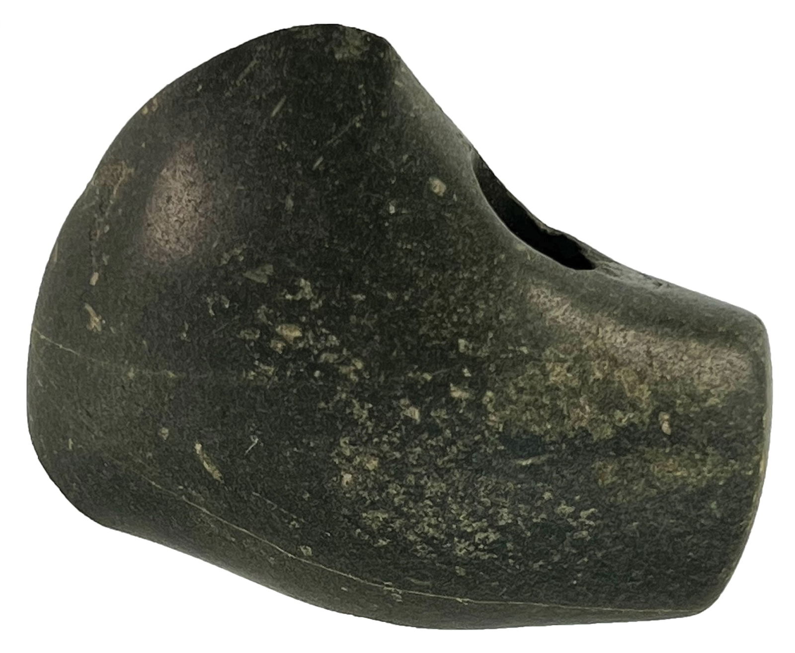 3" Mayan Stone Axe.  Central America.  Finely shaped with flared trophy head.  Motley COA (1 of 7)