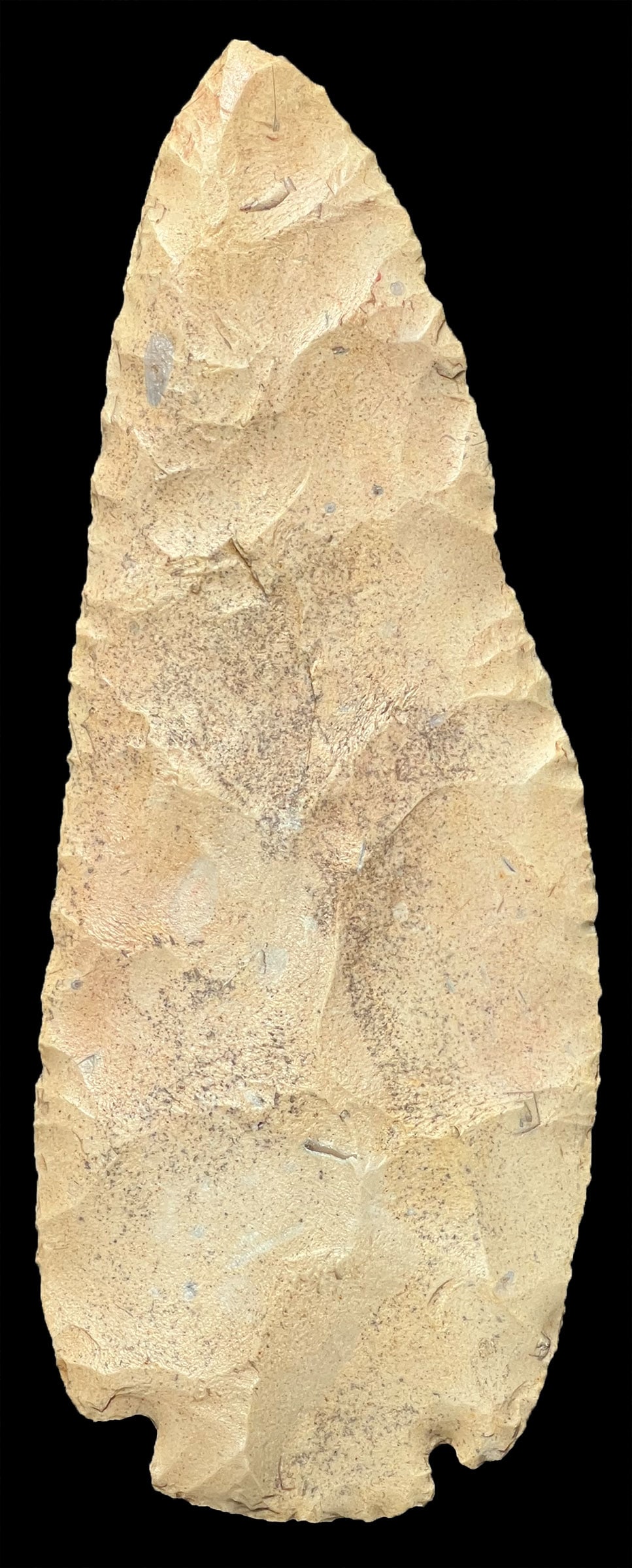 6 5/8" Castroville Base Tang Knife.  Kear Co, TX.  Tan Edwards Chert.  Ex-Bill Arnold.  Rogers COA (1 of 4)