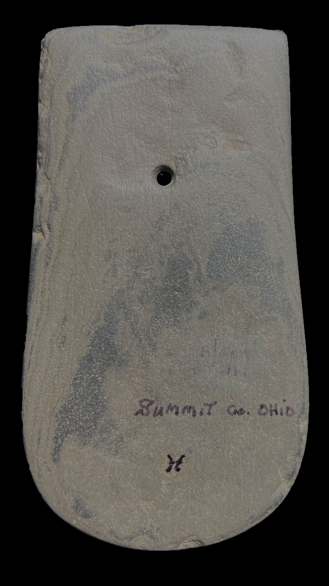 4 1/2" Keyhole Pendant.  Summit Co, OH.  Banded Slate.  Ex-Steve Ford (1 of 1)