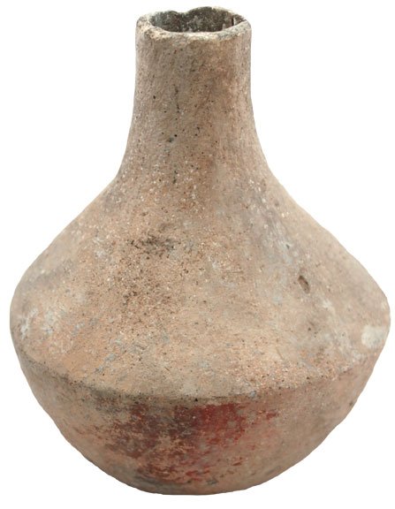 5 1/2” Carinated Blonde Bottle. AR. McGehee: 5 1/2” Carinated Blonde Bottle. AR. Minor restoration. Found by Harvey McGehee