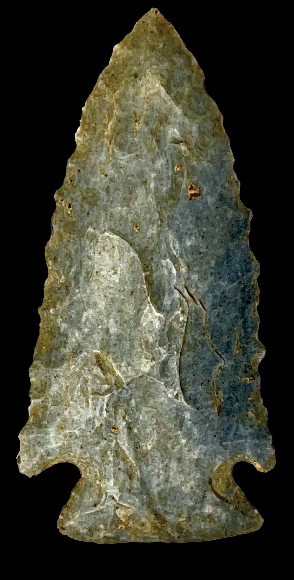 2 5/8" Stillwell. Bluish Boyle Chert. Ex Marvin Gill and Dale Rector. (1 of 4)