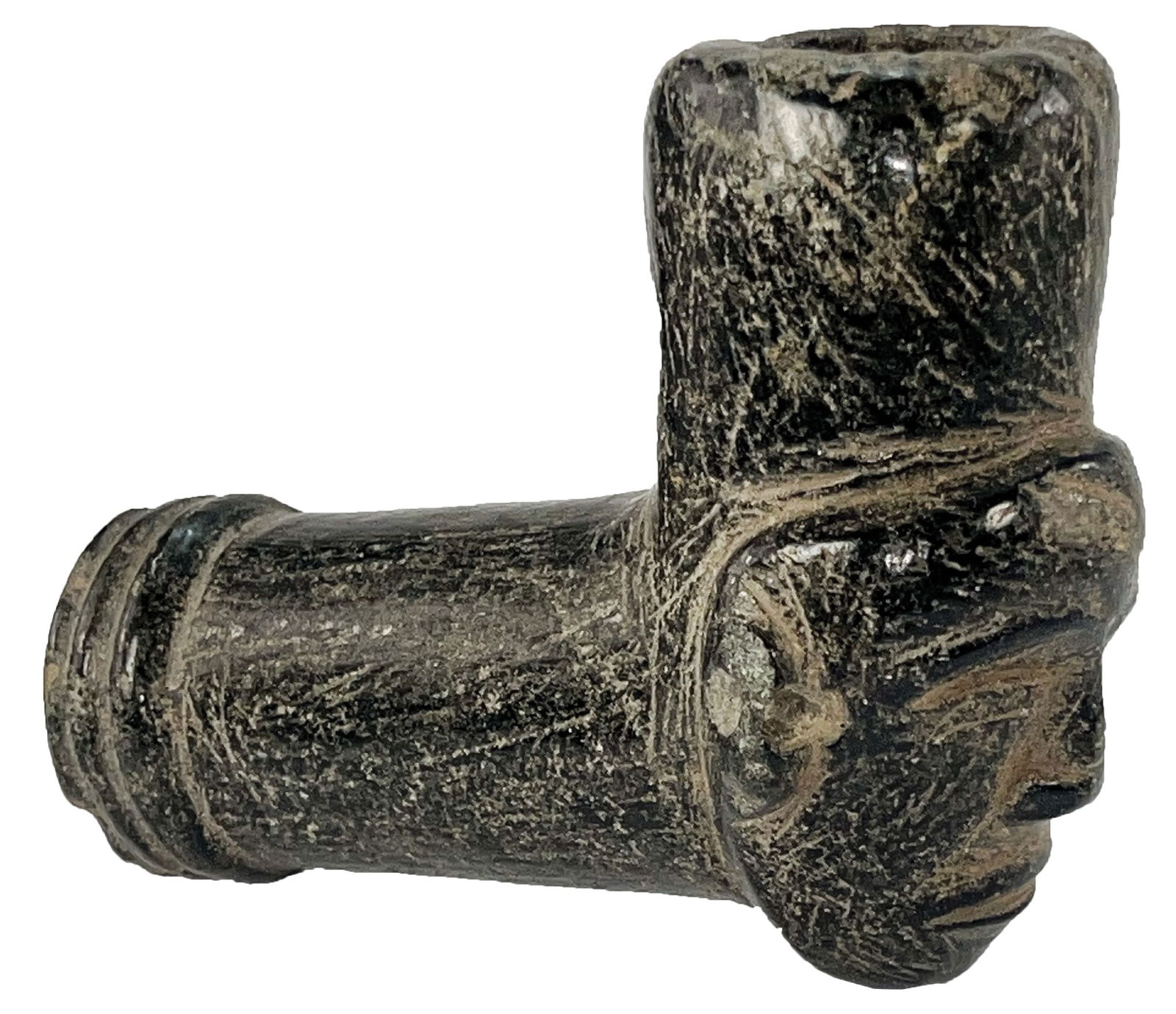 5 1/8" Elbow Pipe with Human Face. St Clair Co, IL. COA (Copy) (1 of 8)