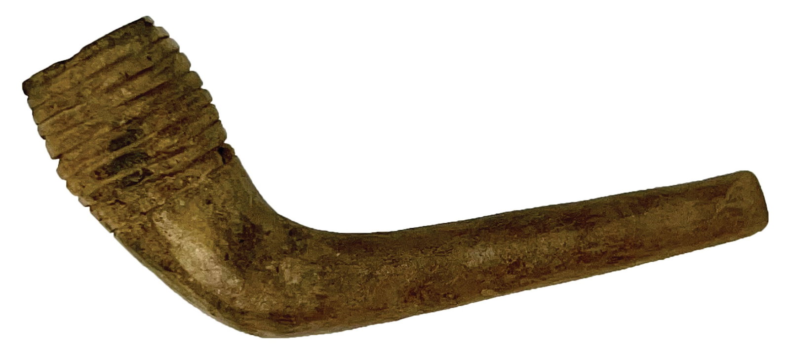 4 1/2" Clay Pipe. Great Lakes Area. Ex Len Murphy. Bennett COA (1 of 4)