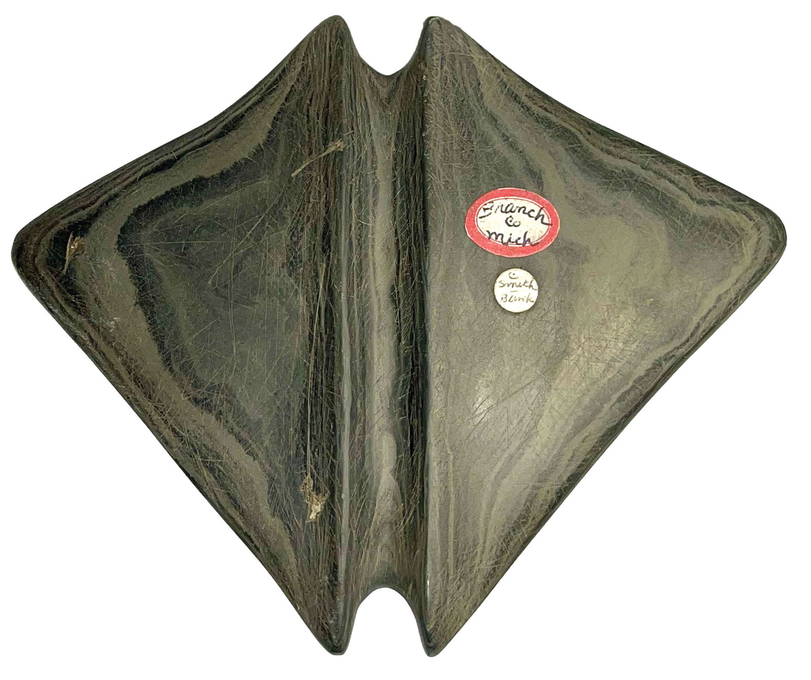 5 9/16" Tie On Bannerstone. Branch Co, Mi. Auction