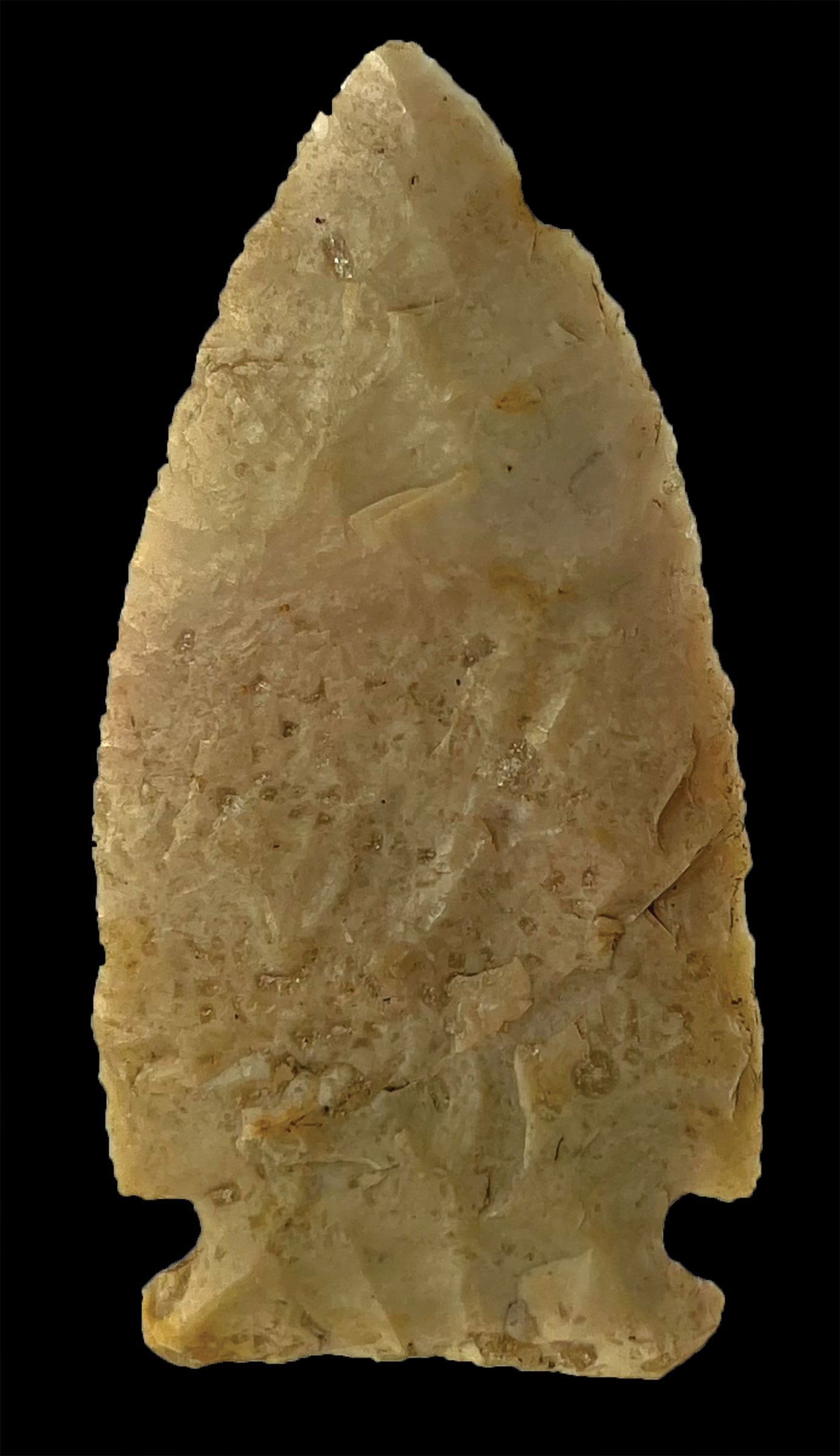 2 5/8" Raddatz. Tan Chert with quartz inclusions. Wisconsin. (1 of 2)