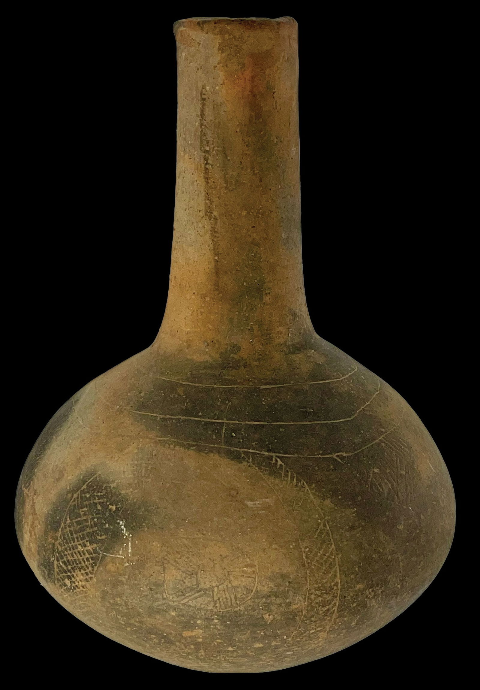 8 3/4" Caddo Engraved Friendship Bottle. Arkansas. Pictured (1 of 6)