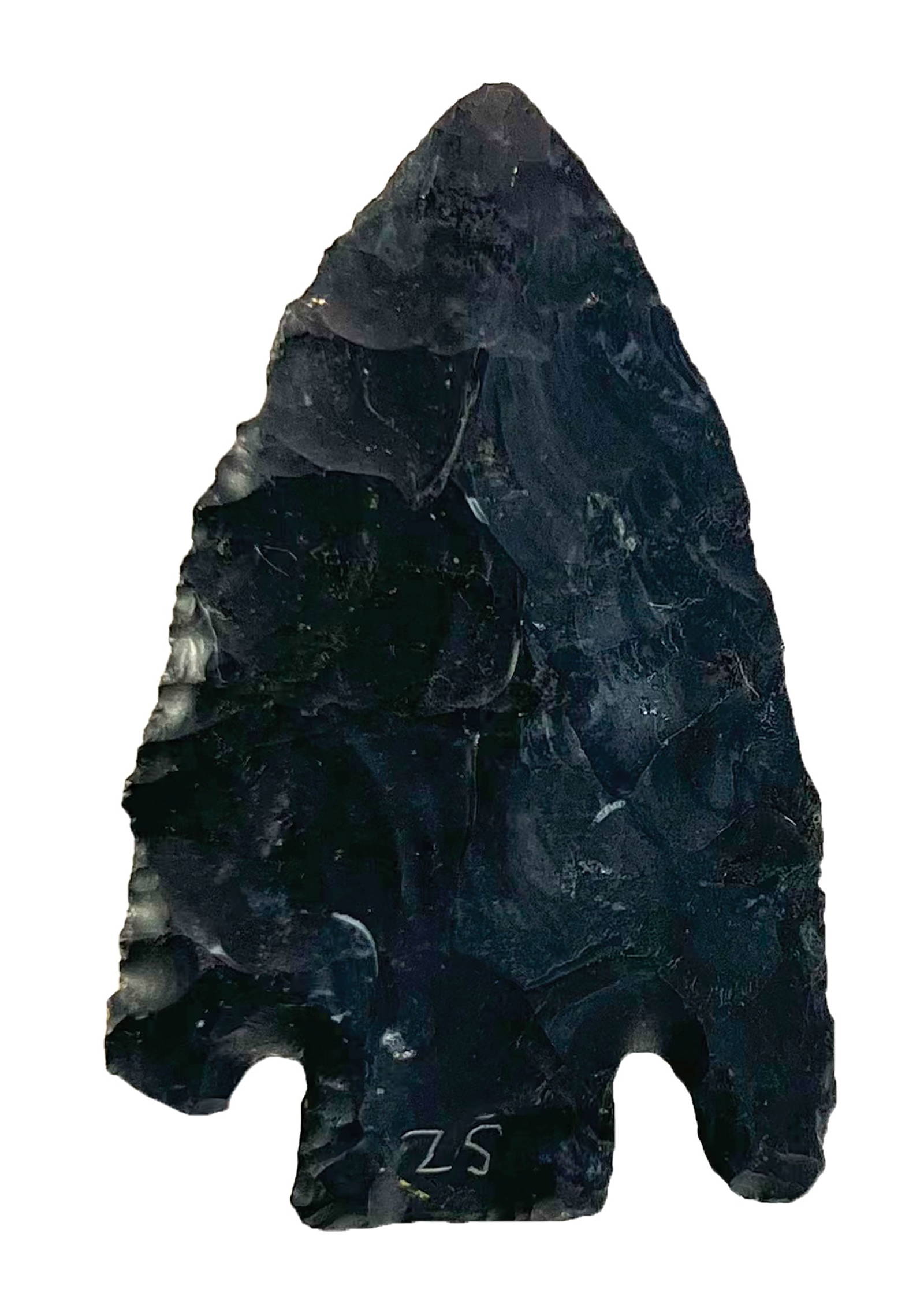 2 5/8" Basal Notched Point. Coshocton. Ashland Co, Ohio. Auction