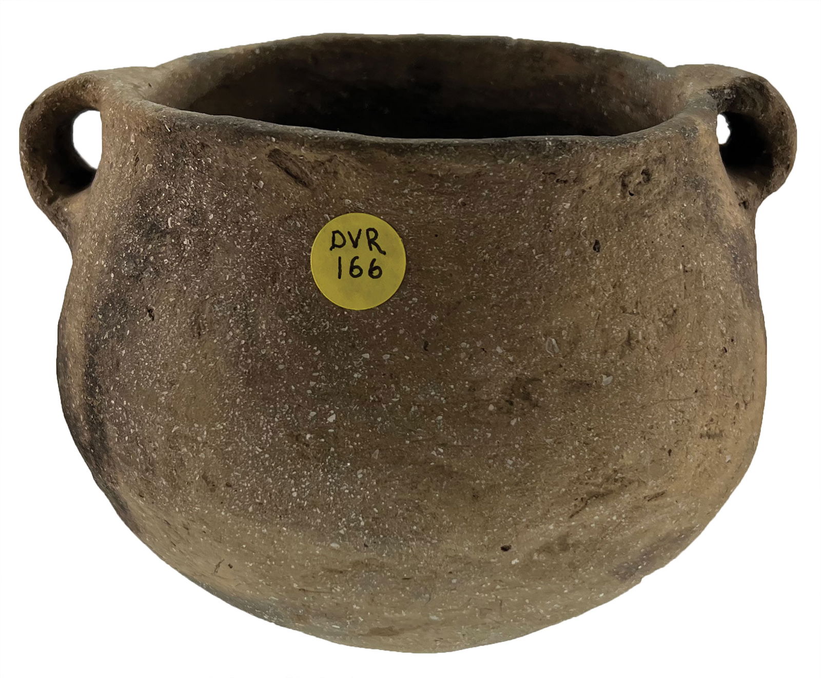 7 1/4" D. Strap Handle Jar. Shell Temper. AR. Ex Dale Rector (1 of 8)