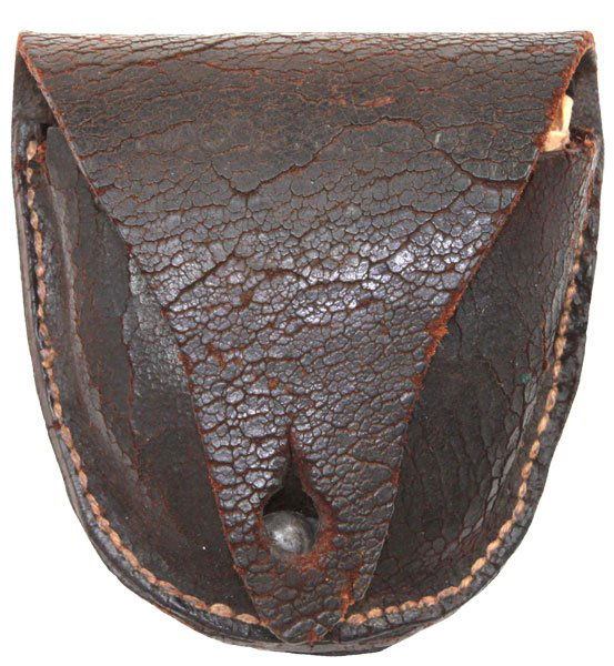 3 3/4” Leather Confederate Cap Box. Macon Arsenal: 3 3/4” Leather Confederate Cap Box. Macon (GA) Arsenal