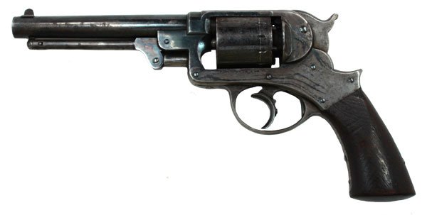 44 Caliber Starr Arms. Double Action. 1850's: 44 Caliber Starr Arms. Double Action. Matching numbers. 60% of factory blue remains. 11 1/2” long