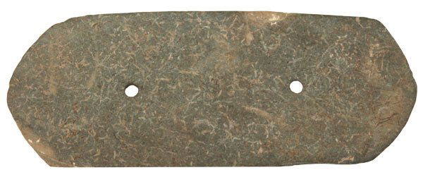 Two Eastern TN Gorgets. Ex-Pipes: Two Eastern TN Gorgets. 5 7/8” Gorget (CK6, pictured in WW#10) and 3 1/2” Tallied Expanded Center. Ex-Pipes