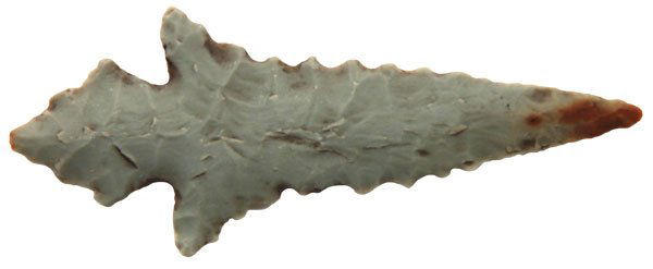 1 5/8” Hayes. Green Kiamichi. Found at the Riley: 1 5/8” Hayes. Green Kiamichi. Found at the Riley Site (Pike Co), AR by Tommy Goff. Partain COA