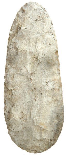 9 1/2” Spade. Found near Cairo, KY. Light colore: 9 1/2” Spade. Found near Cairo, KY. Light colored chert. Ex-Mark Mackie