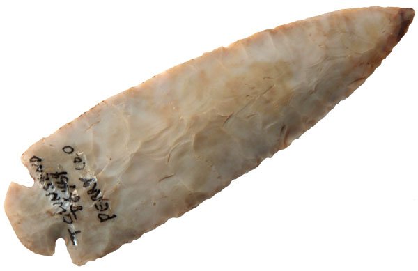 5 1/4” Flintridge Dovetail. Ex-Townsend . Partai: 5 1/4” Flintridge Dovetail. Perry Co, OH. Ex-Earl Townsend Collection . Chalcedony Flintridge. Putty G9 and Partain Papers