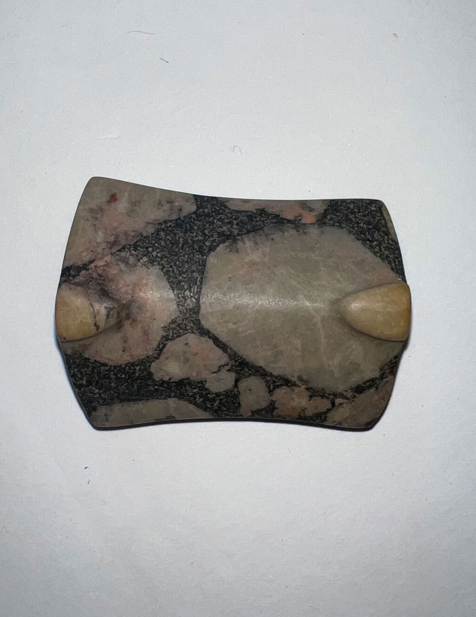 2 3/8" Hook Bannerstone.  Porphyry.  Ex-Burton/Teubner Estate. (1 of 3)