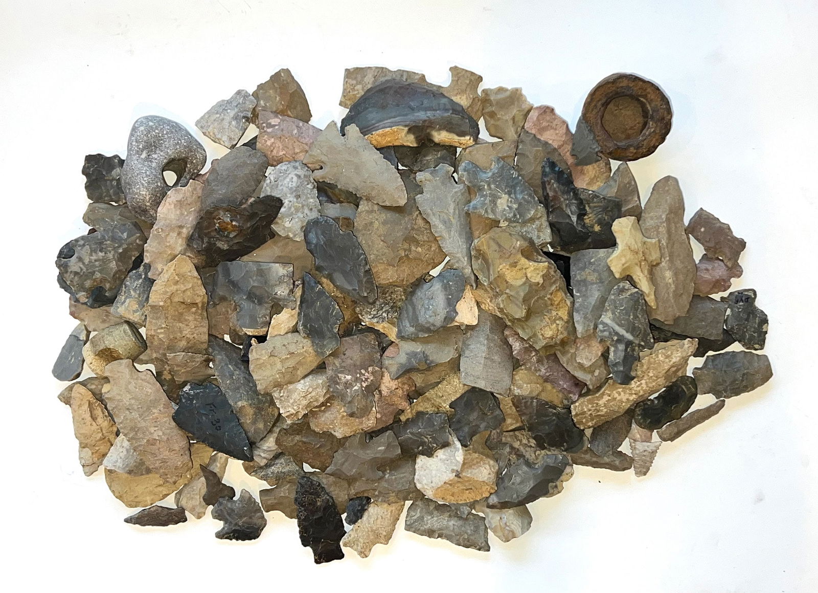Tub of Broken Arrowheads.  Kentucky.  Ex-Dale Rector. (1 of 7)